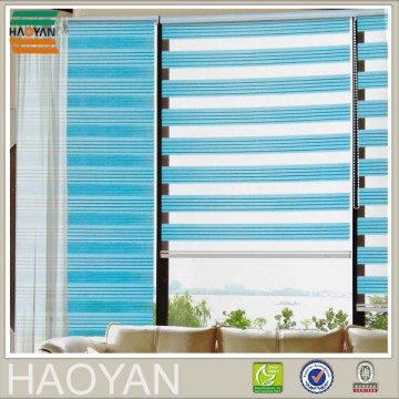 Double sheer blockoutable double-layer zebra roller blind manufacturer