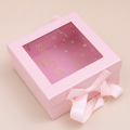 Clear PVC Window Luxury Gift Boxes Logo