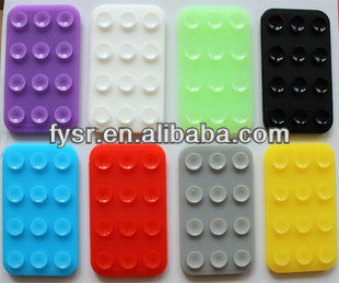 silicone car sucker mat silicone mobile phone sticker