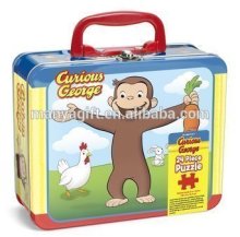 Curious George Puzzle With Tin Box