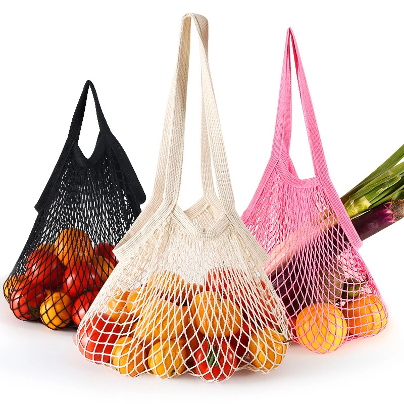 Portable Cotton Net Bag Cotton Mesh Bag Vegetables Fruits Bag