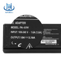 19v 3.42a Ac Dc chargeur 65w pour Toshiba