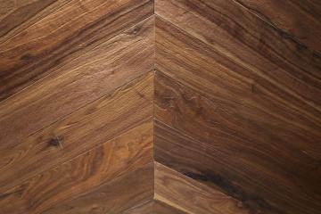 Black Walnut Chervon flooring