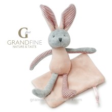 velvet bunny doll with bag newborn baby gift EN71 test report and CE mark and Reach docs happy doll
