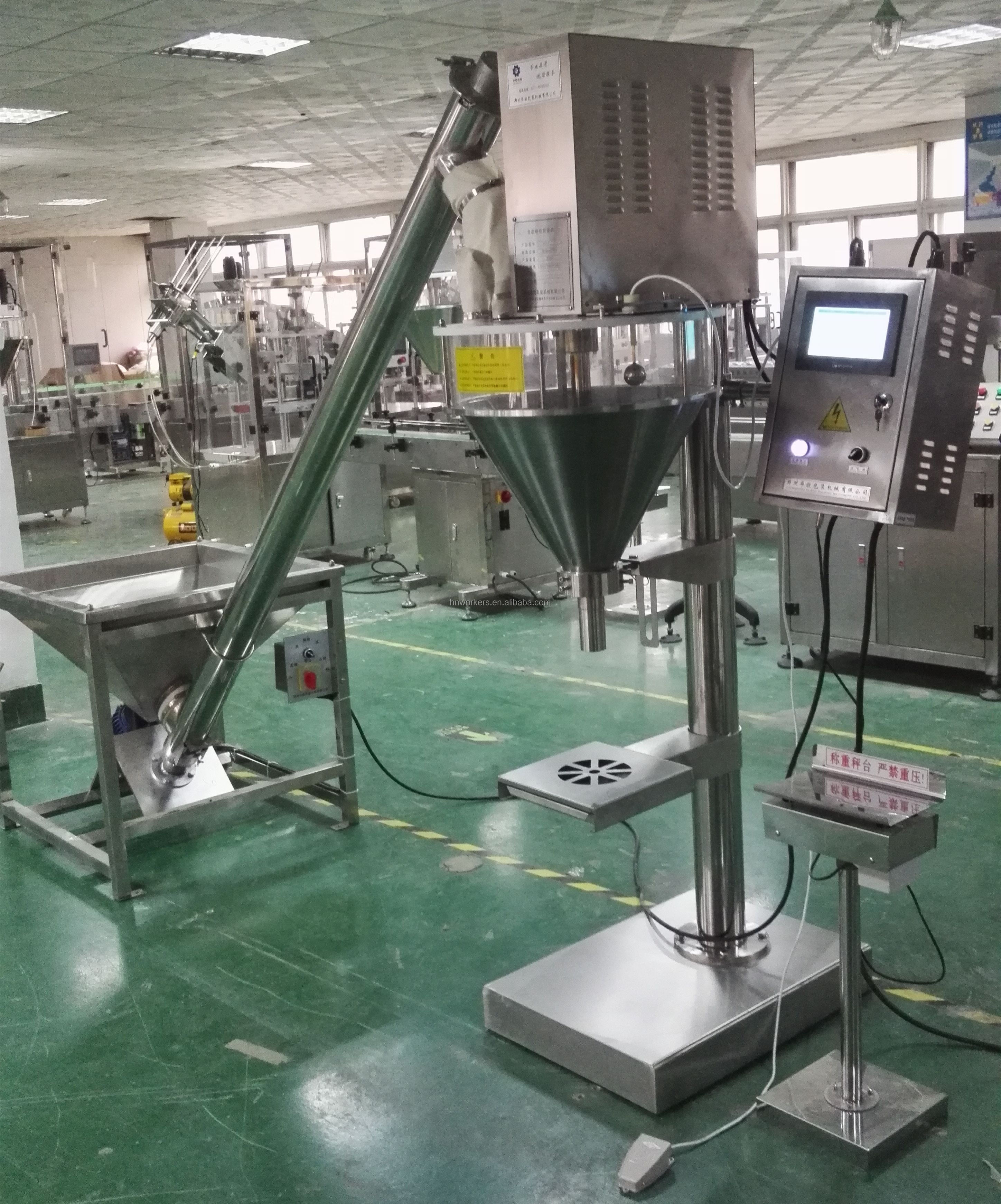 Semi automatic dry powder filler flour filling packaging machine