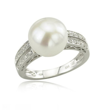 Cheap Fake Sterling Silver Engagement Pearl Rings