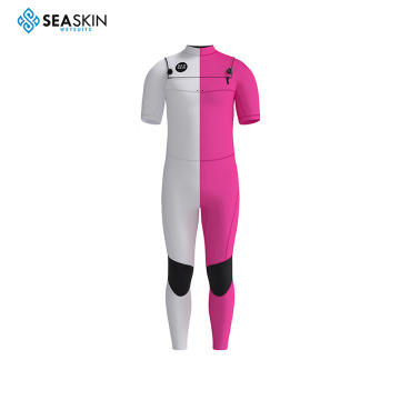 Seaskin Men 3/2mm Summer Surf Wetsuit หน้าอกด้านหน้า