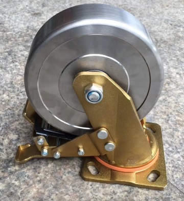 Heavy duty forged steel swivel brake caster(golden)