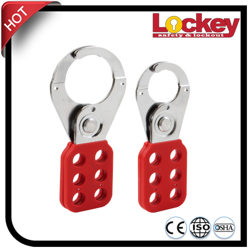 สีแดงไวนิลเคลือบความปลอดภัย Lockout Hasp