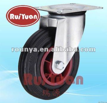 Black Rubber Swivel Standard industrial castors