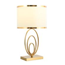 INSHINE White Lampshade Brass Table Lamp