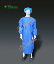 Blue Color SMS Strength Operation Cloth/Surgical Gown