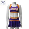 Gabdhaha Gabdhaha Cheerleads Sportleads Sport Bra iyo Skirt