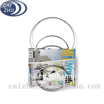 Chrome Wire Wall Mounted Magazine Rack