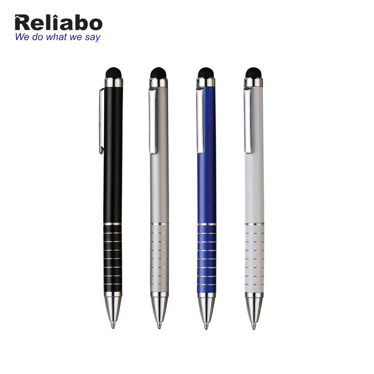 Hot selling promotional pen custom logo ball pen stylus metal pen with custom logo