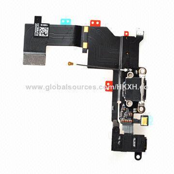 Charging Dock Connector Jack Audio Flat Cable for iPhone 5S, Mobile Phones, High-quality Repair Part