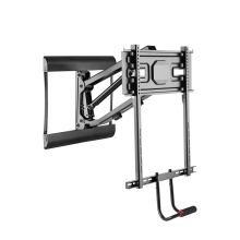 Interactive Gas Spring Pull-Down Mantel Fireplace TV Wall Mount