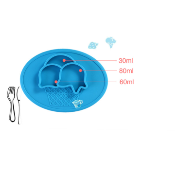 Custom Baby Ice Cream Shaped Silicone Plates