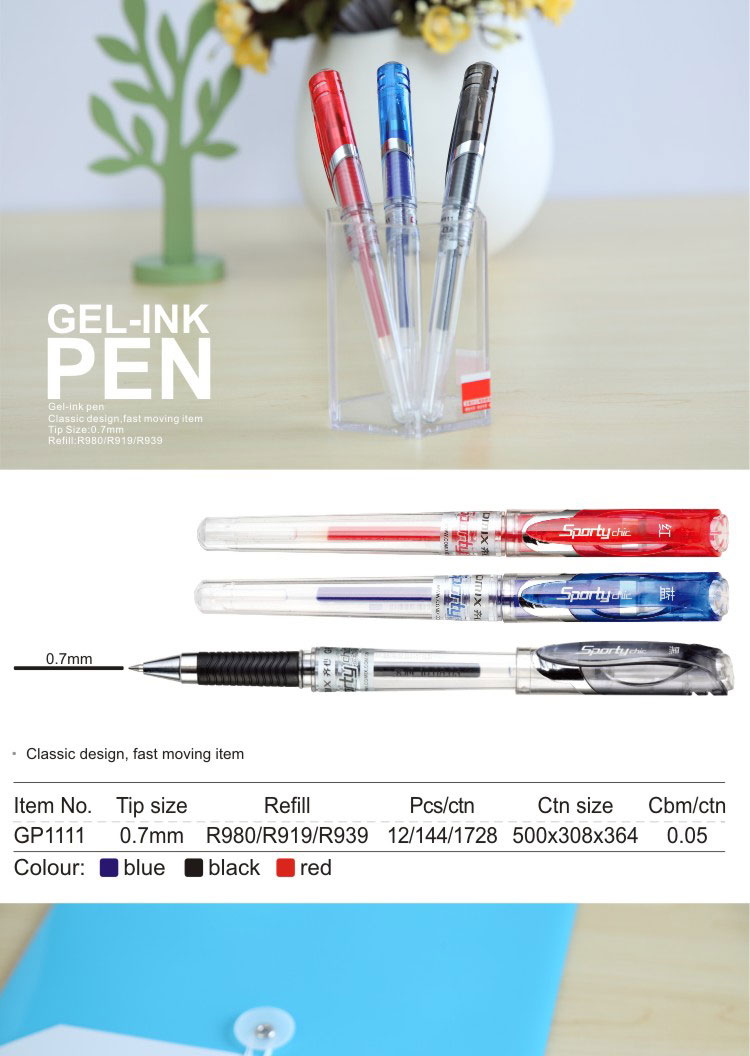 Fast moving 0.7mm Promotional Plastic Pen Case Advertising Slogan Pen