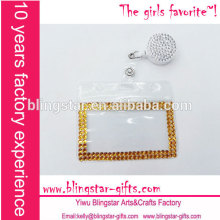 wholesale Fashion Retractable bling badge reel & name card holder