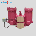 Inline hydraulic duplex oil filter assembly