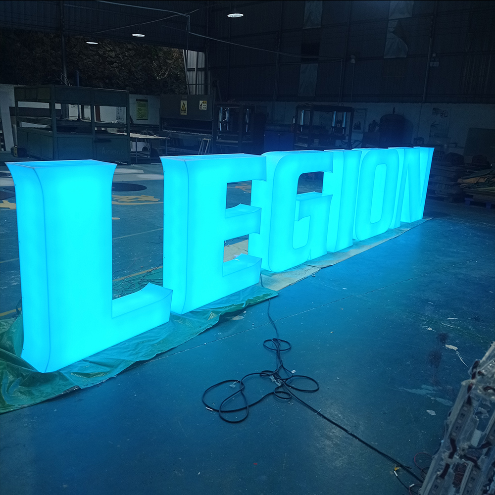 DINGYISIGN Custom Made Rgb Color Changing Storefront Logo Signage 3D Acrylic Channel Letter Sign