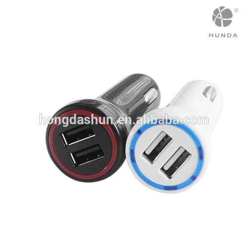 Smart IC LED 2-Port dual usb 24W electric car charger for toy car battery and tablet phone