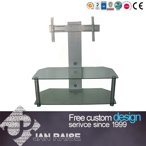 Living Room Furniture Tube swivel Glass TV Stand LCD TV Stand