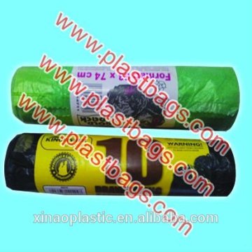 2015 HDPE recycled drawstring garbage bags on roll