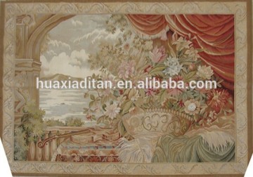 beatiful!Classical Aubusson French tapestry hand knoted wool