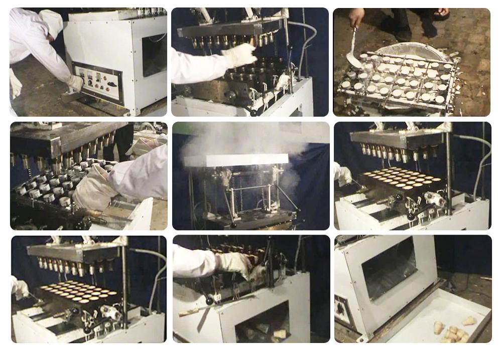 wafer cone machine  making steps