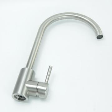 Brass single handle chrome kitchen sink faucet