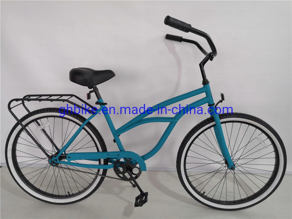 Custom Mens Cruiser Bicycle Beach Cruiser Bike with Basket