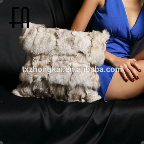 Factory directly wholesale price natural fox scrap fur pillow