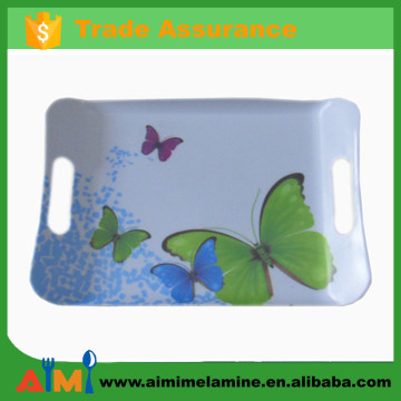 melamine with handle serving tray