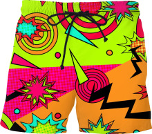 Bright shapes 3D print short pant