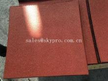 Square bi-color laminated rubber pavers crumb flooring for