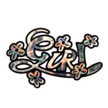 Motif, Made of Multicolor Glitter, Letter/Floret Design