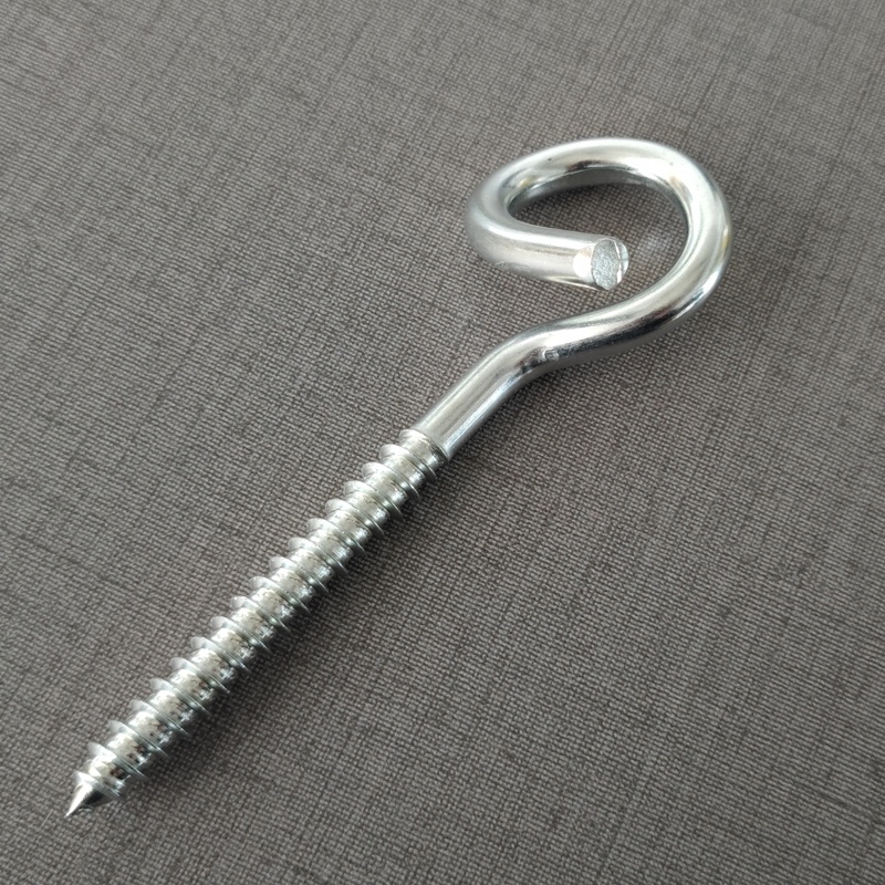 Dead End Bolt Stainless Steel Hooks Cable Wire Fixing Nail Eye Metal Screw Pigtail Hook