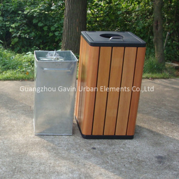 120 liter outdoor wooden waste bin