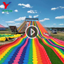 New Design Popular Rainbow Dry Snow Slide Amusement Park Fun Rides For Children And Kids To Have Fun
