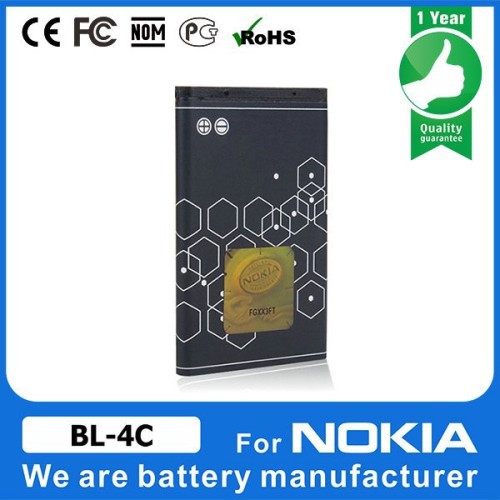 bl4c bl-4c 3.7v 800mah mobile phone battery for nokia