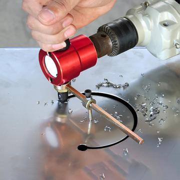 Electric Scissors Metal Cutting Sheet Nibbler Cutter Tool Saw Drill Attachment 360 Degree Positioning Adjustable Head Drilling