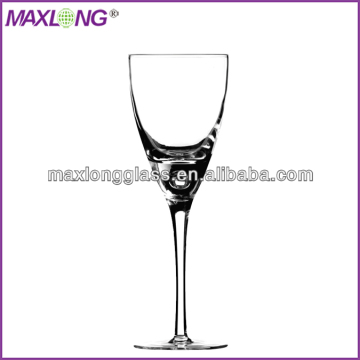 Mouth Blown Wine Glass with Bubble base