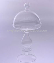 borosilicate tube glass cake plate