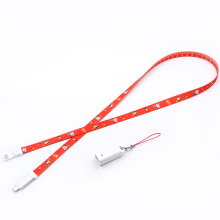 Yijiashishang Hot Selling Multi 3 In 1 Lanyard USB Charging Cable 3 in 1 Lanyard USB Cable