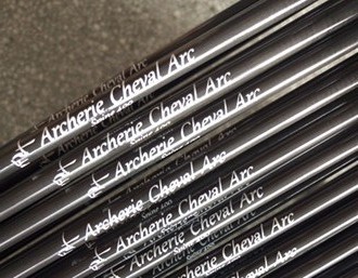 carbon fiber arrows with client's logo