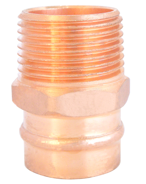 Solder Ring Copper Male Adapter