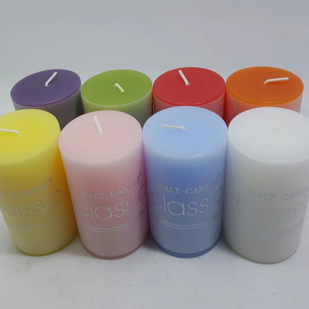 Church Use Color Scented Pillar Wax Candles