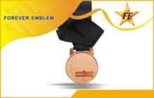 Bronze , Silver Plating Custom Bronze Metal Medals With Bla